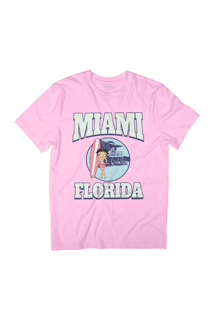 Betty Boop Miami Florida Surf Scene Women's Relaxed Fit T-Shirt-ALL + EVERY