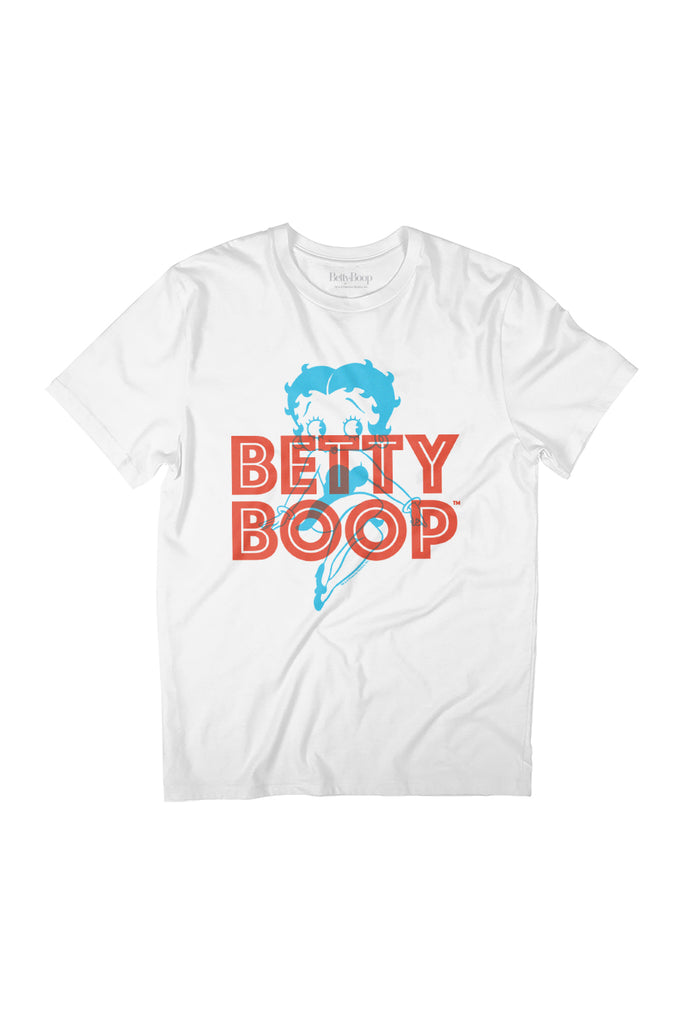 Betty Boop Red And Blue Sitting Pose Women's Relaxed Fit T-Shirt-ALL + EVERY