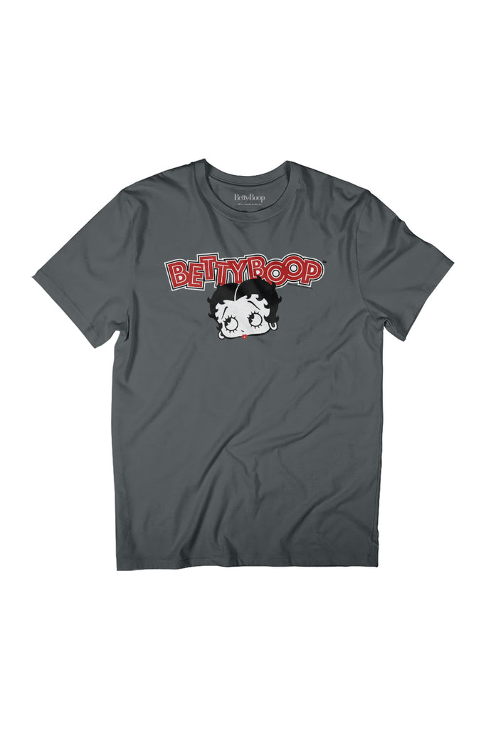 Betty Boop Red Lips Face And Logo Women's Relaxed Fit T-Shirt-ALL + EVERY