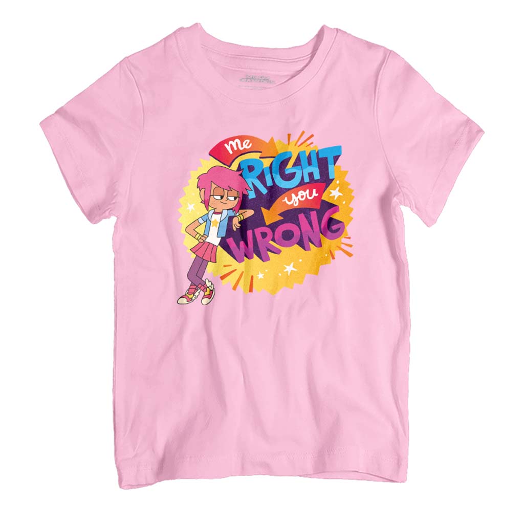 Boy Girl Dog Cat Mouse Cheese Me Right You Wrong Kid's T-Shirt