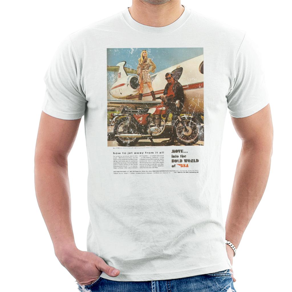 BSA Shooting Star Motorcycle Jet Away 1967 Advert Men's T-Shirt