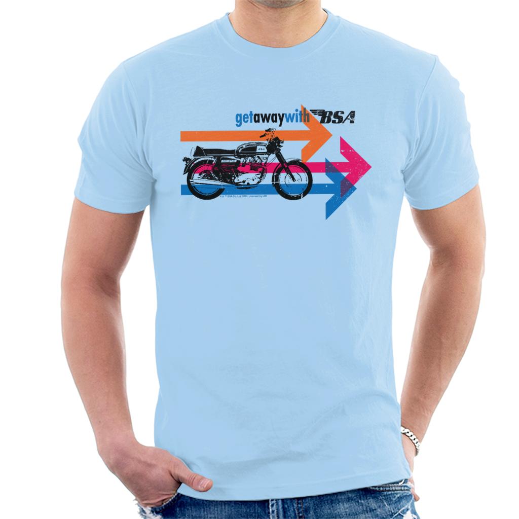 BSA Rocket 3 Motorcycle Retro 70's Arrow Ad Men's T-Shirt