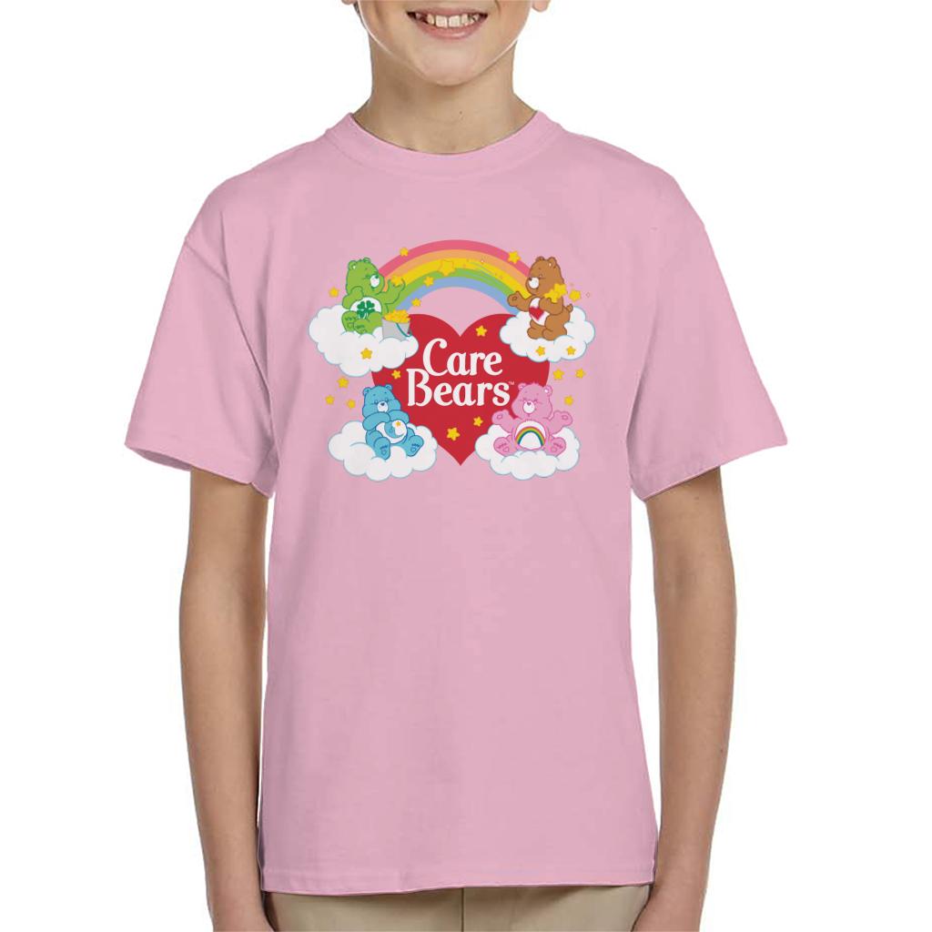 Care Bears On Clouds Kid's T-Shirt
