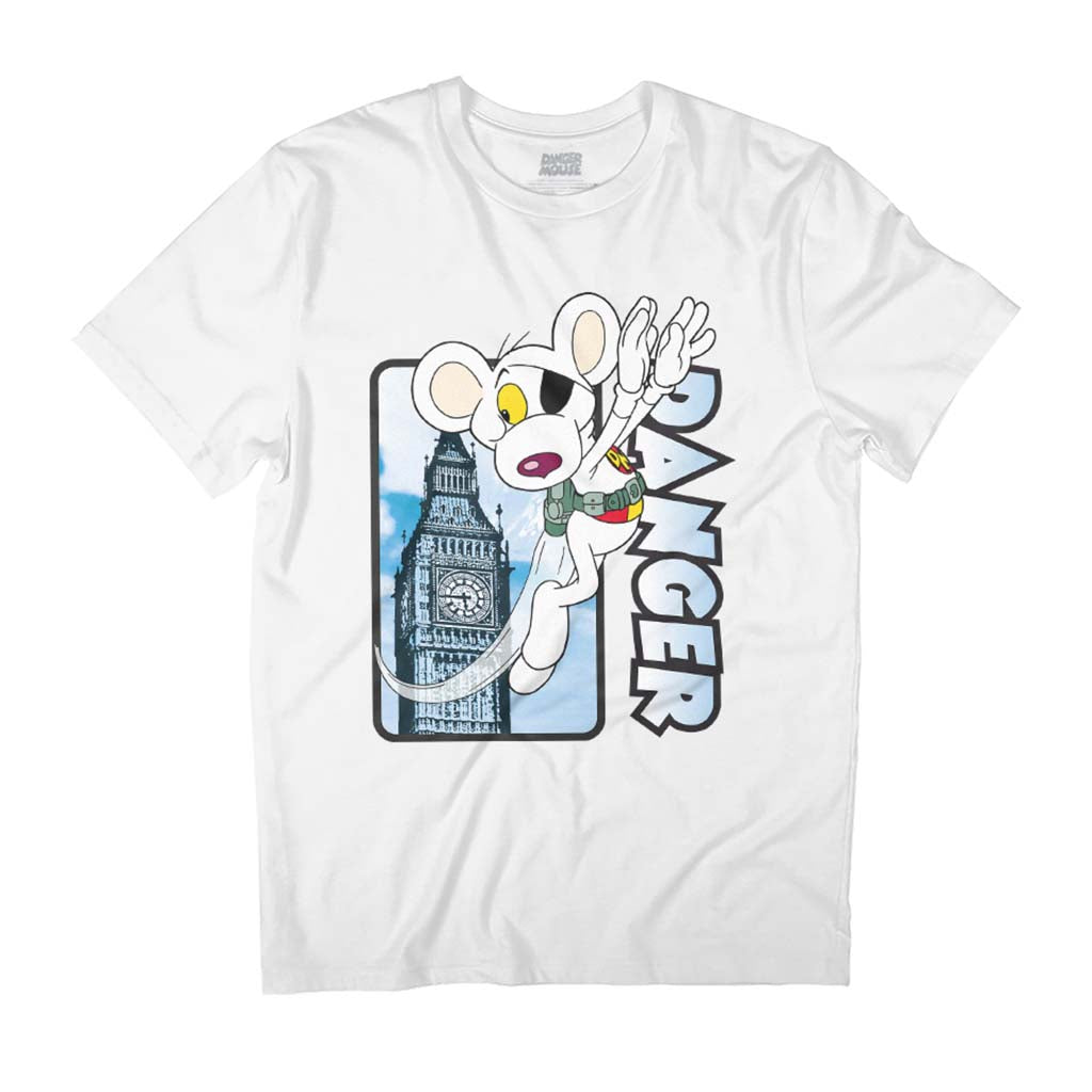 Danger Mouse Flying Past Big Ben Men's T-Shirt