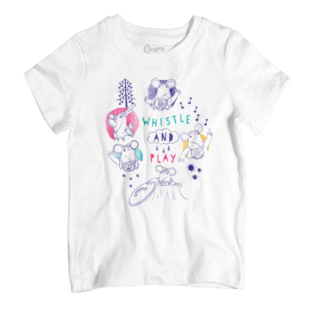 Clangers Whistle And Play Retro Kid's T-Shirt-ALL + EVERY