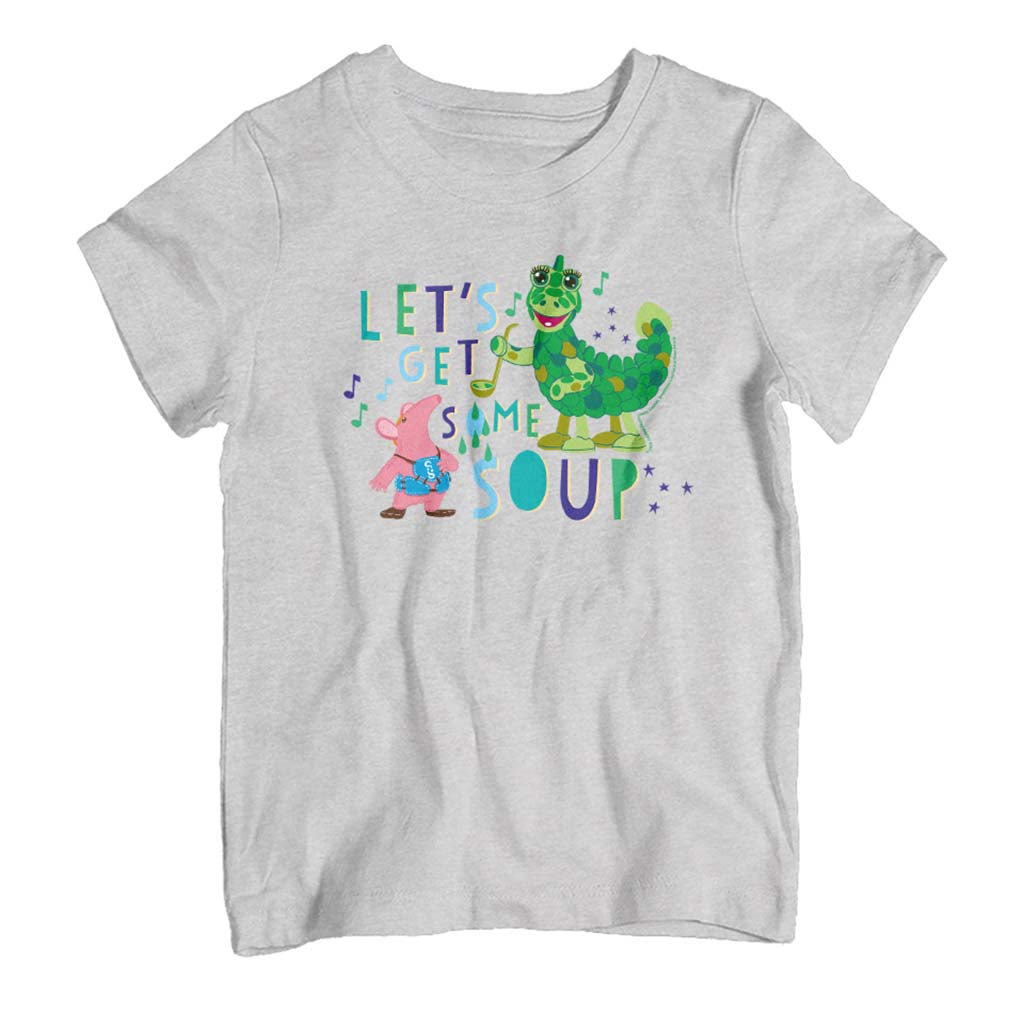Clangers Soup Dragon Let's Get Some Soup Retro Kid's T-Shirt-ALL + EVERY