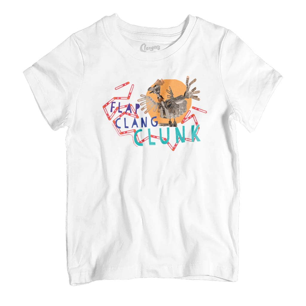 Clangers Flap Clang Clunk The Iron Chicken Retro Kid's T-Shirt-ALL + EVERY