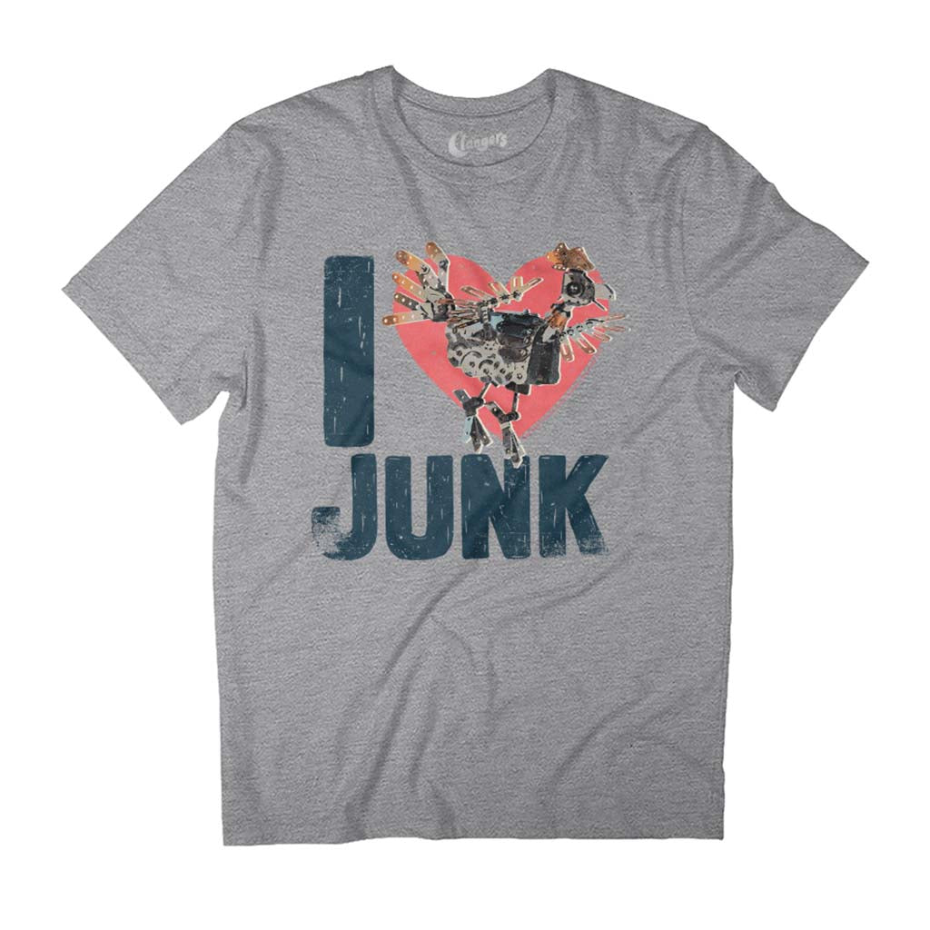 Clangers The Iron Chicken I Love Heart Junk Retro Men's T-Shirt-ALL + EVERY