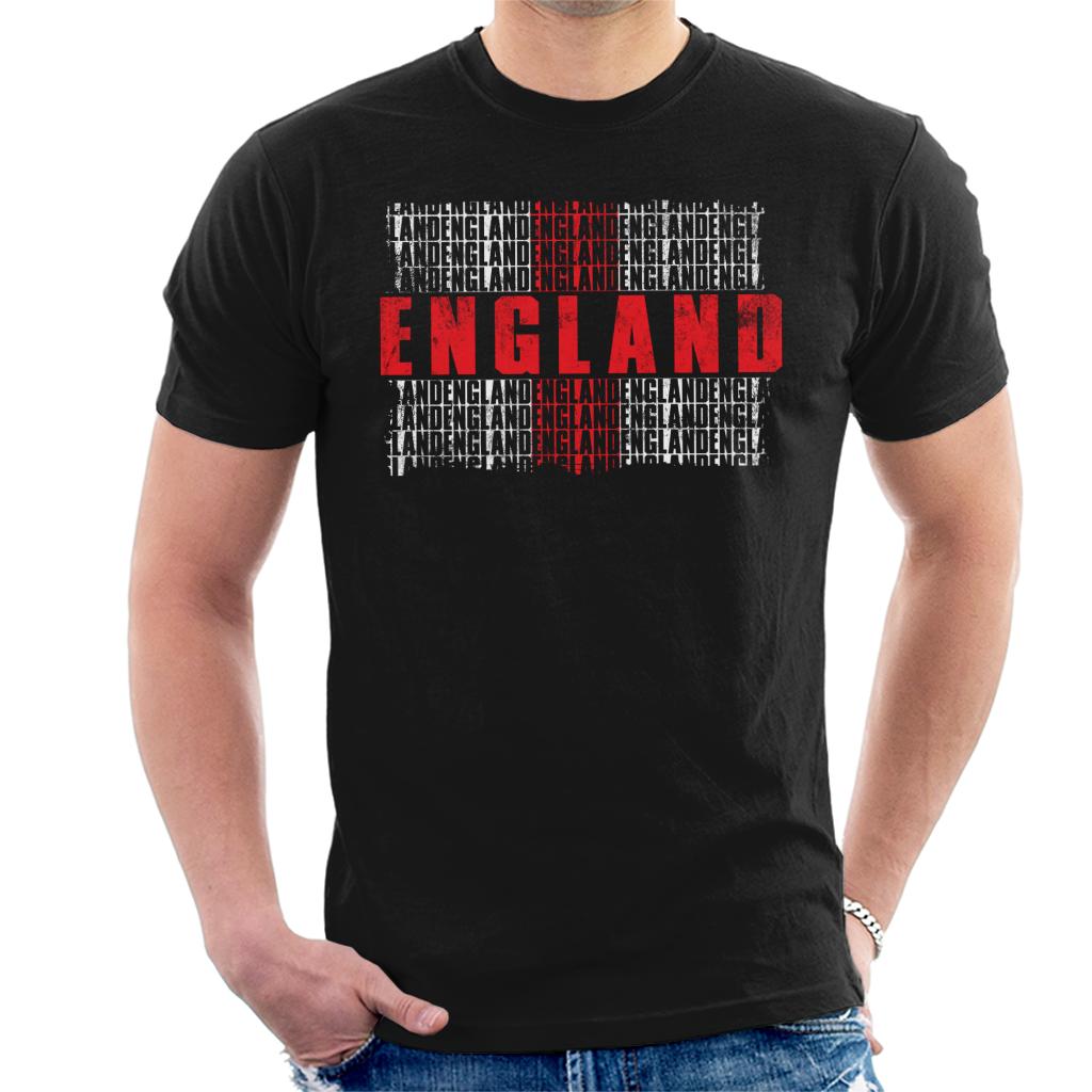 England Cascade Flag England Euro Football Men's T-Shirt