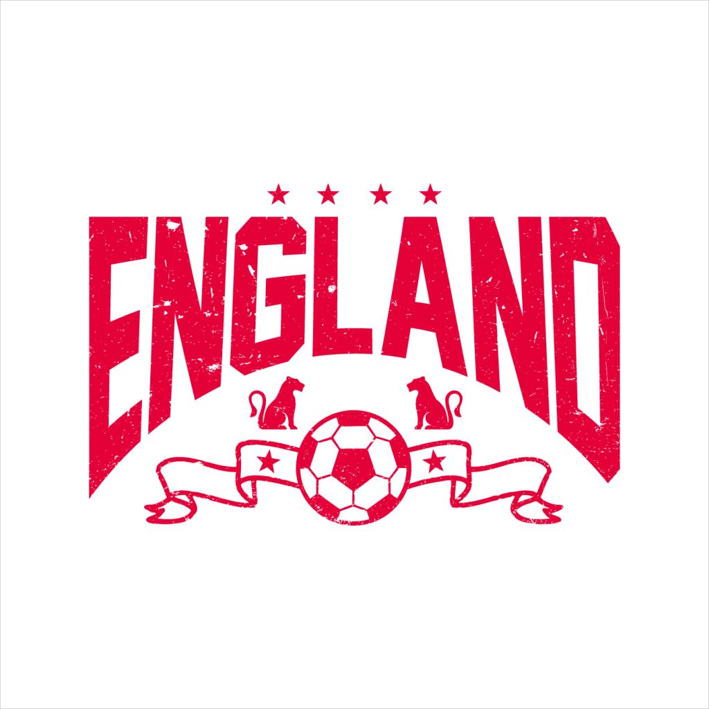 England Red Text Euro Football Banner Men's T-Shirt-ALL + EVERY