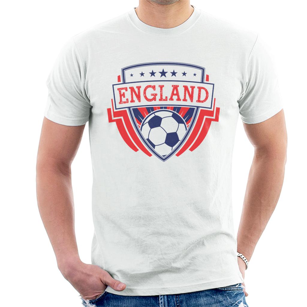 England Emblem Badge Euro Football Men's T-Shirt-ALL + EVERY