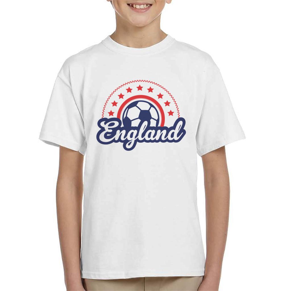 England Star Euro Football Outline Kid's T-Shirt