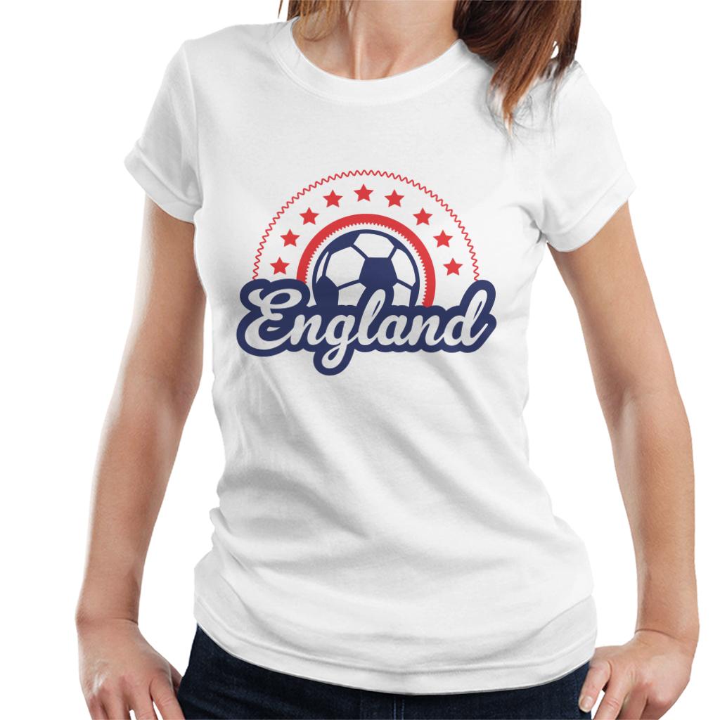 England Star Euro Football Outline Women's T-Shirt