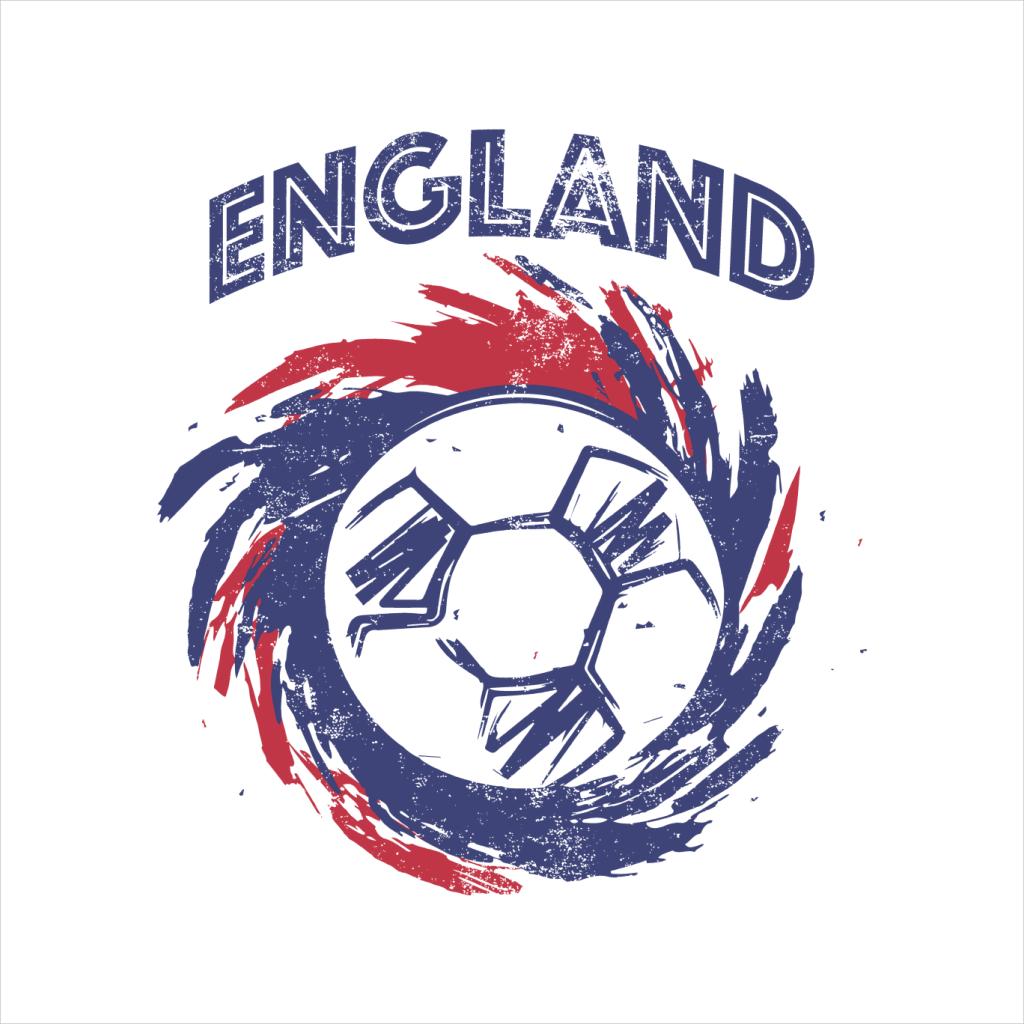 England Spin Paint Streaks Euro Football Men's T-Shirt-ALL + EVERY