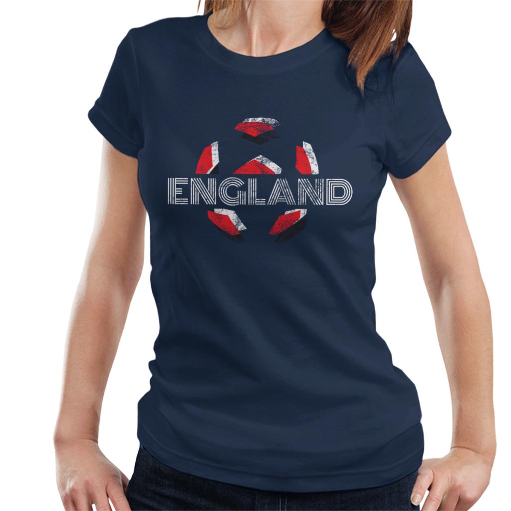 England Retro Ball Art Euro Football Women's T-Shirt