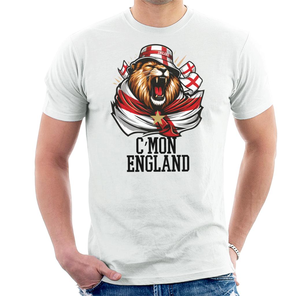 C'mon England Flag Lion Roar Euro Football England Euro Football Men's T-Shirt