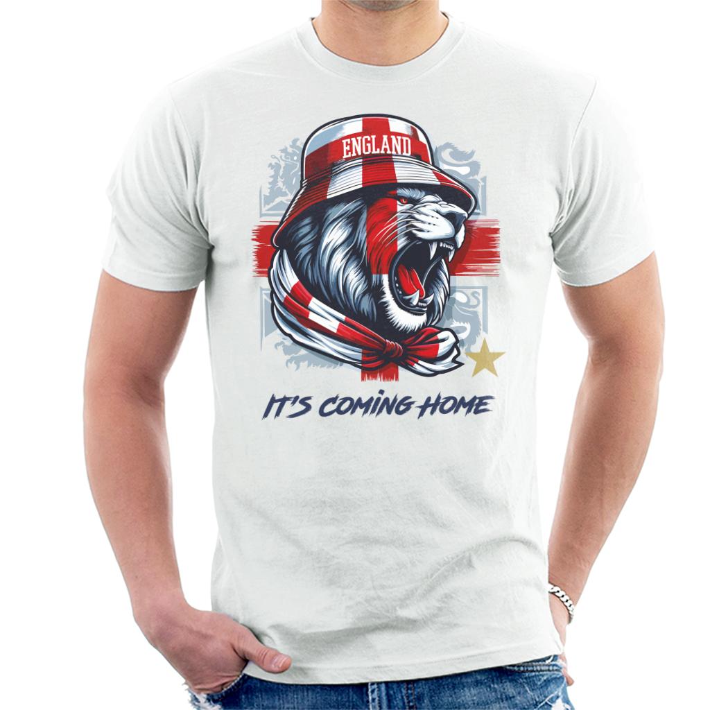 England It's Coming Home Lion Roar Euro Football Men's T-Shirt-ALL + EVERY