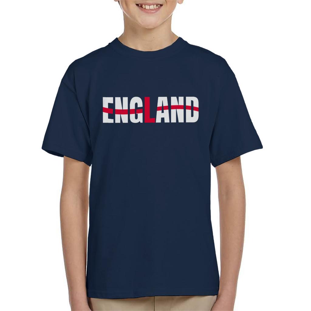 England Flag Text Euro Football Kid's T-Shirt