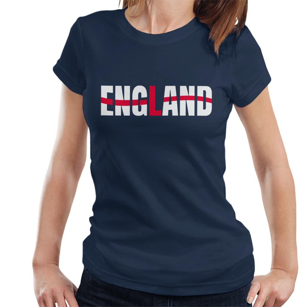 England Flag Text Euro Football Women's T-Shirt