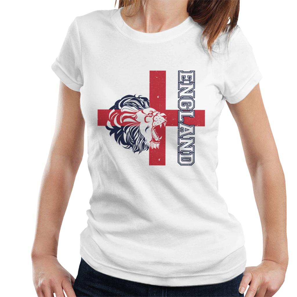 England Lion Red Cross Euro Football Women's T-Shirt