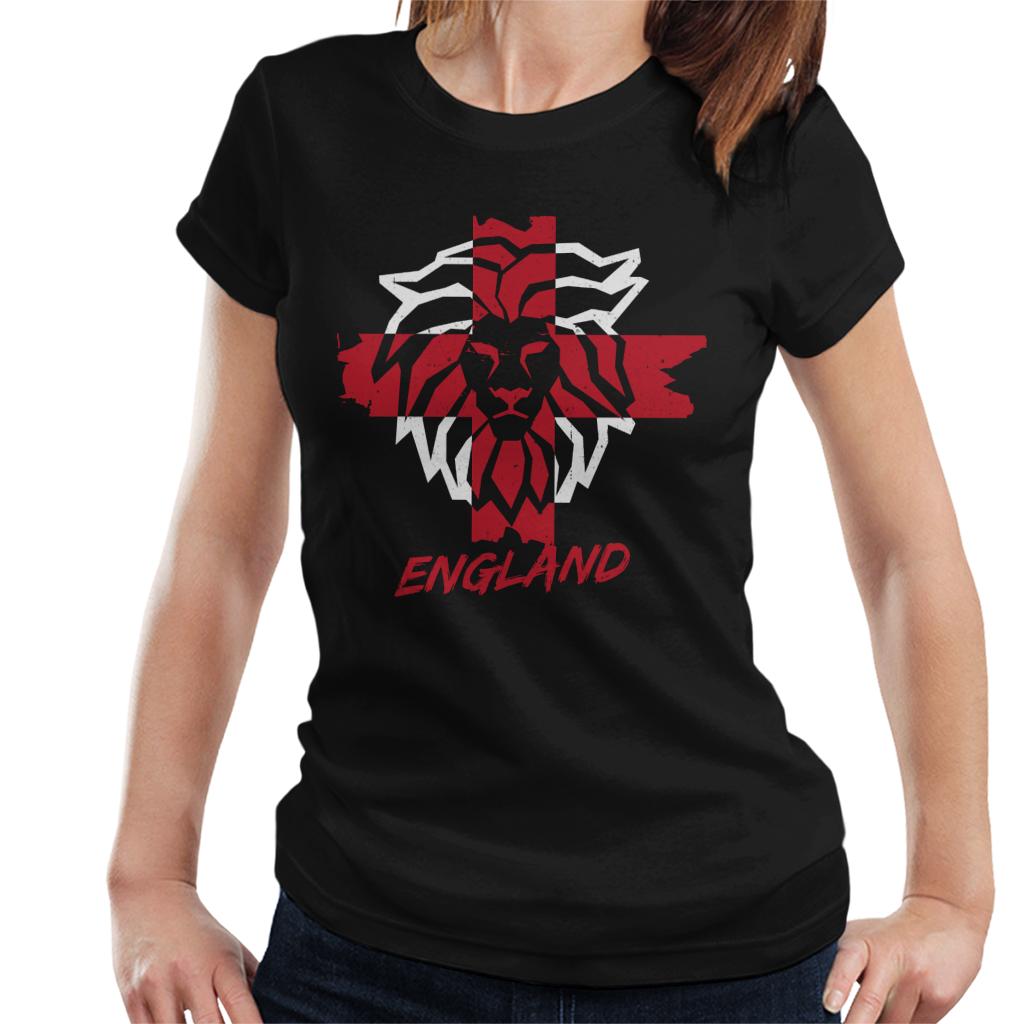 England Lion Mane Outline Euro Football Women's T-Shirt