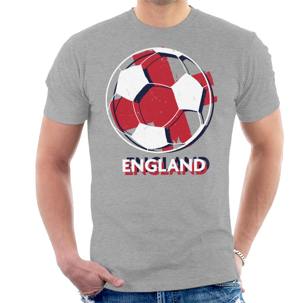 England Euro Football Shadow Men's T-Shirt-ALL + EVERY