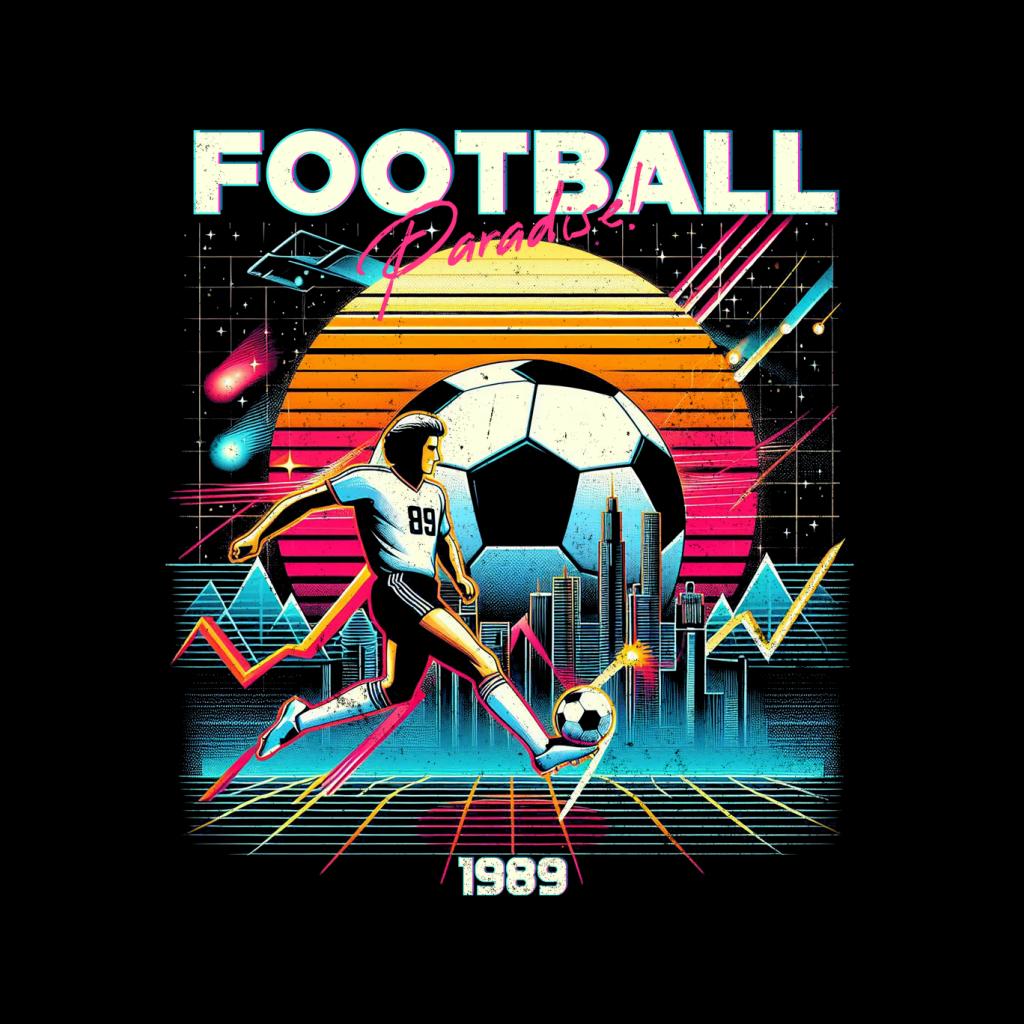 Football Paradise Retro Wave 80's Men's T-Shirt-ALL + EVERY