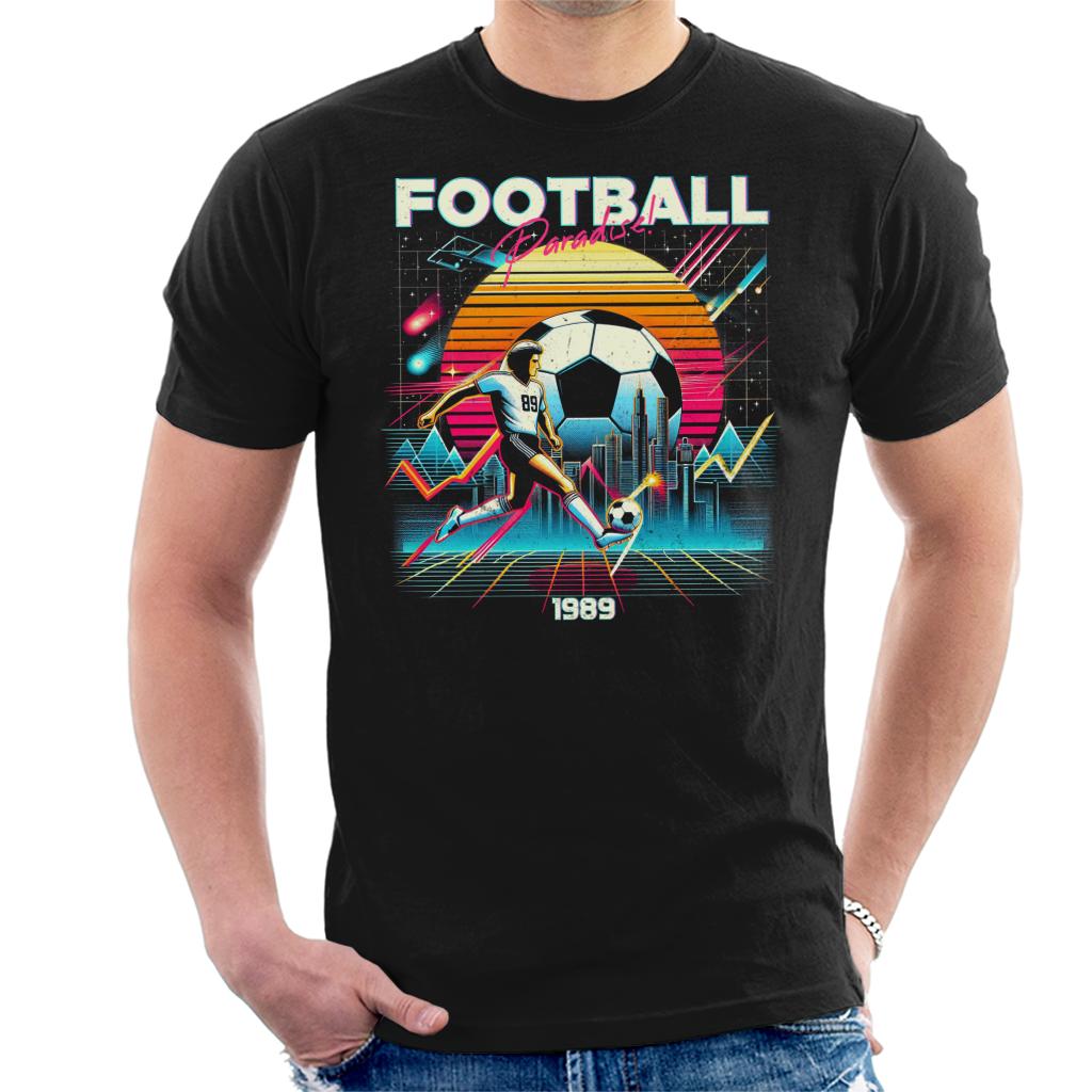 Football Paradise Retro Wave 80's Men's T-Shirt-ALL + EVERY