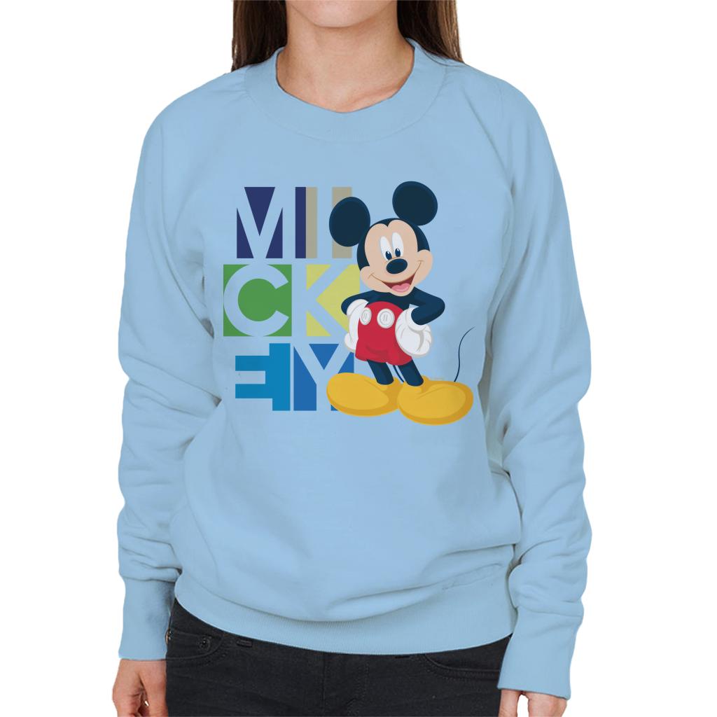 Disney Mickey Mouse Pose Women's Sweatshirt-ALL + EVERY