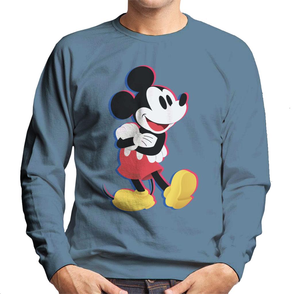 Disney Mickey Mouse Arms Folded Men's Sweatshirt-ALL + EVERY