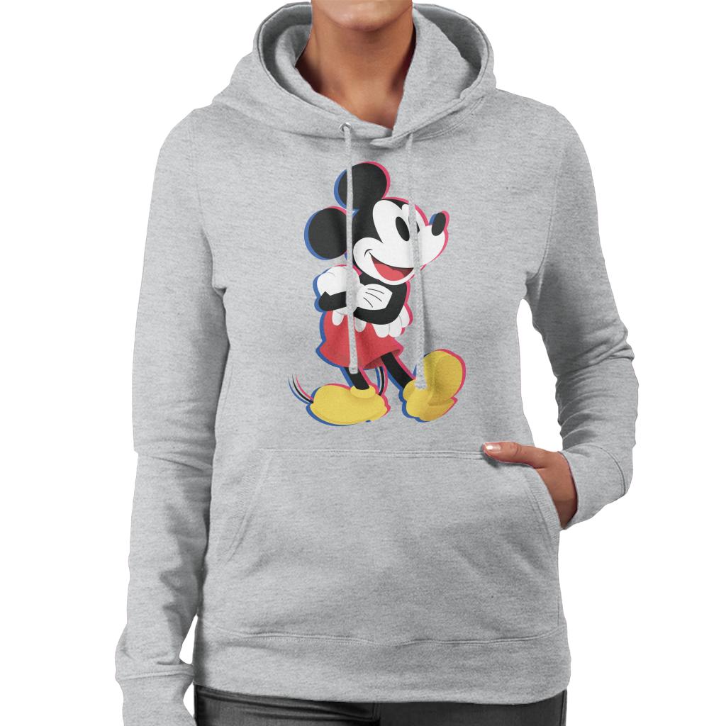 Disney Mickey Mouse Arms Folded Women's Hooded Sweatshirt-ALL + EVERY