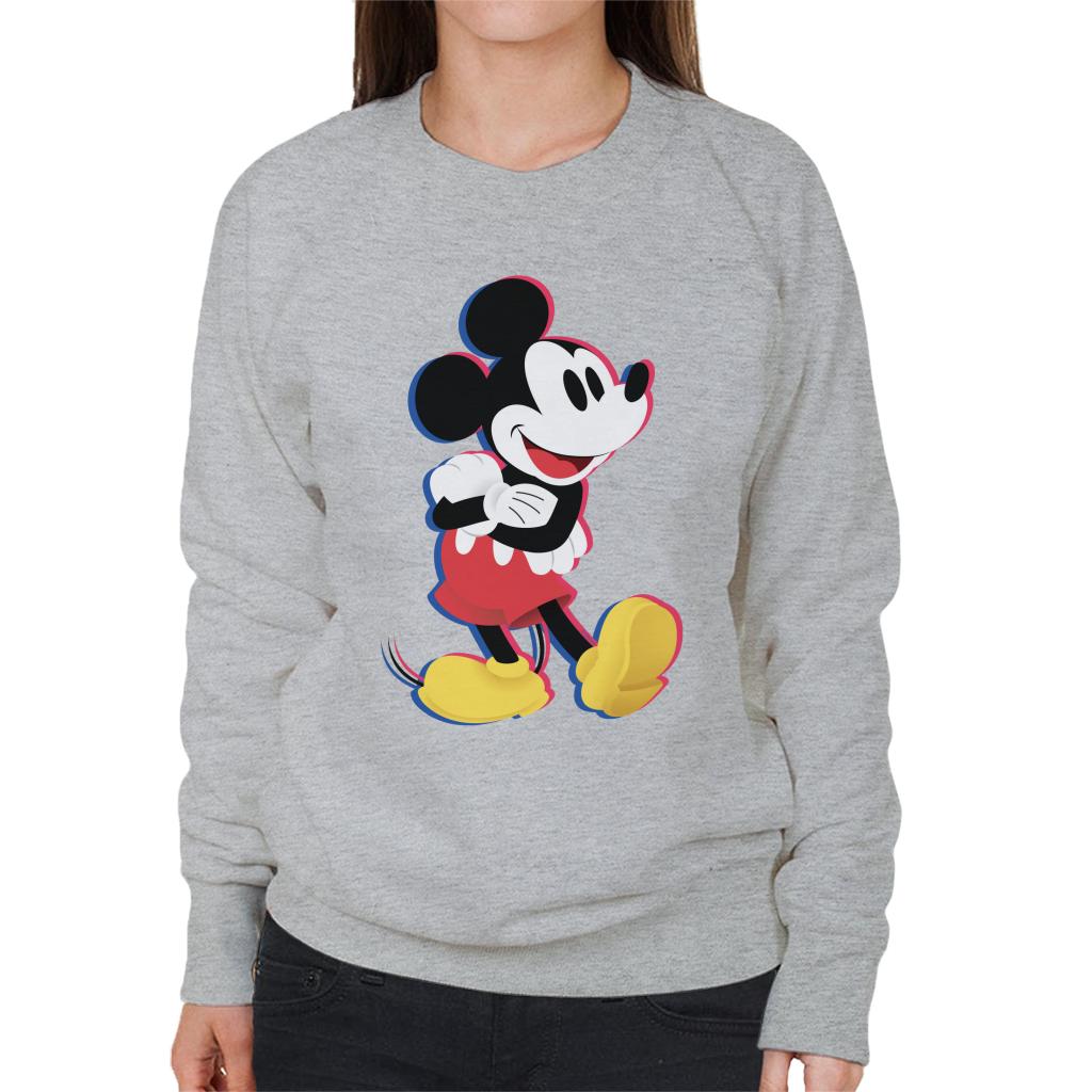 Disney Mickey Mouse Arms Folded Women's Sweatshirt-ALL + EVERY