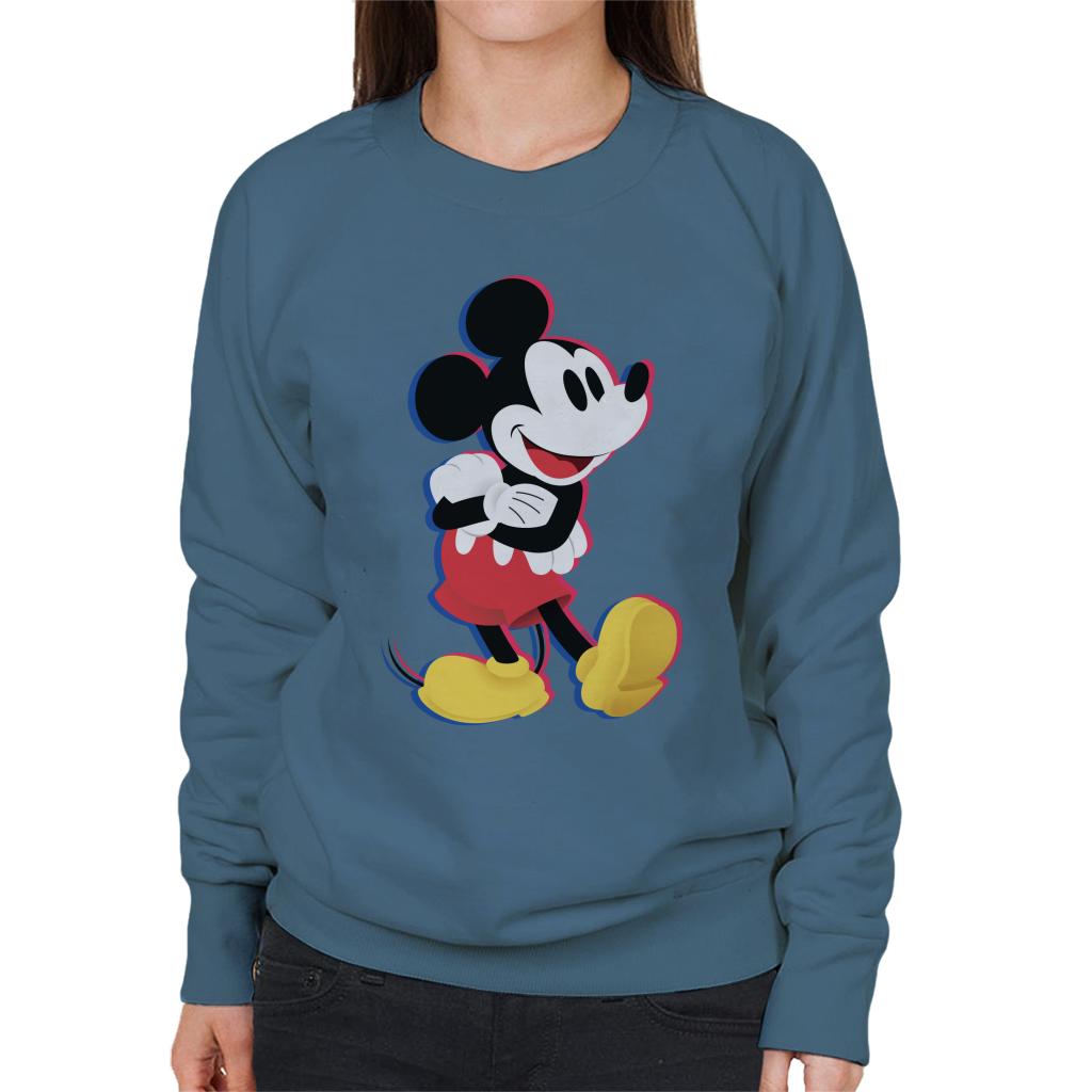 Disney Mickey Mouse Arms Folded Women's Sweatshirt-ALL + EVERY