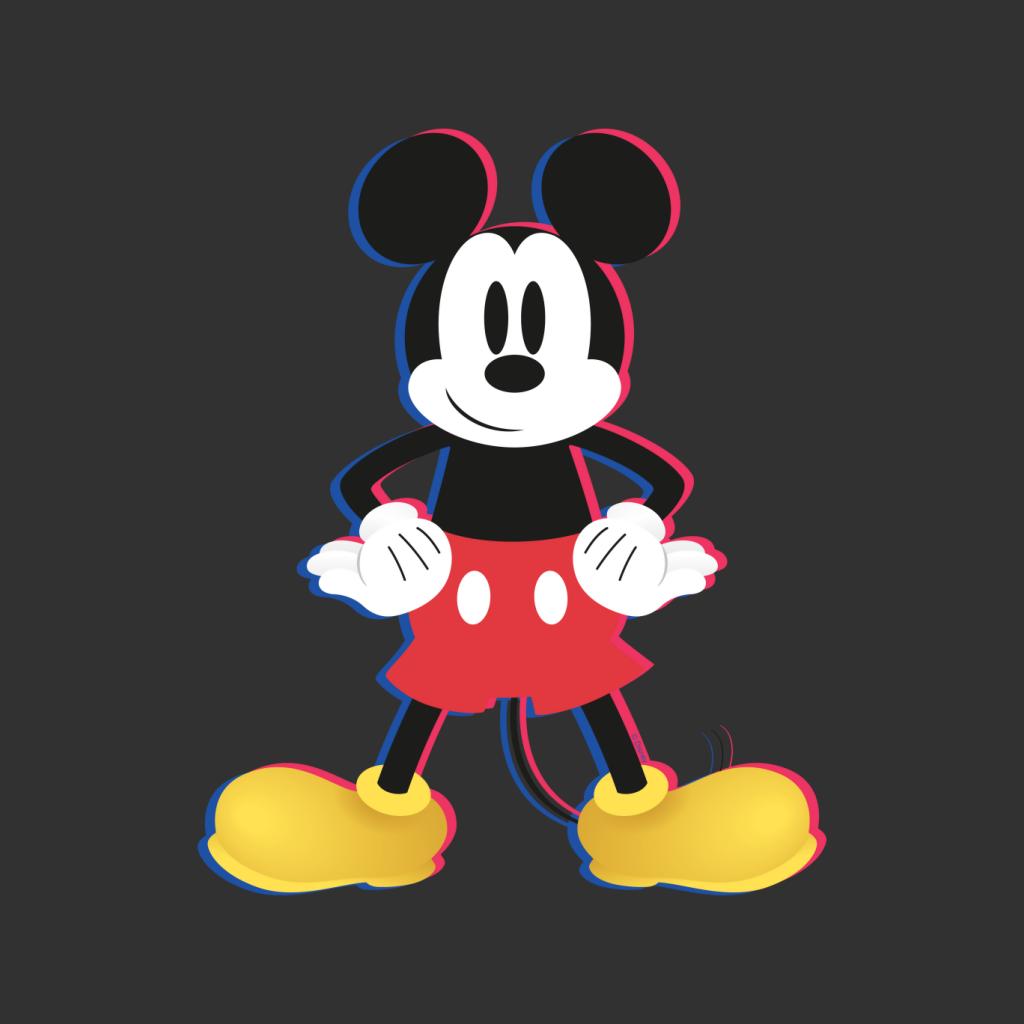 Disney Mickey Mouse 3D Effect Pose Women's T-Shirt-ALL + EVERY