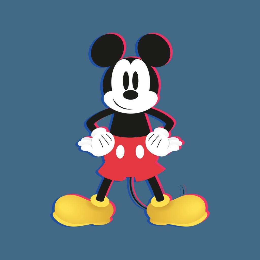 Disney Mickey Mouse 3D Effect Pose Women's T-Shirt-ALL + EVERY