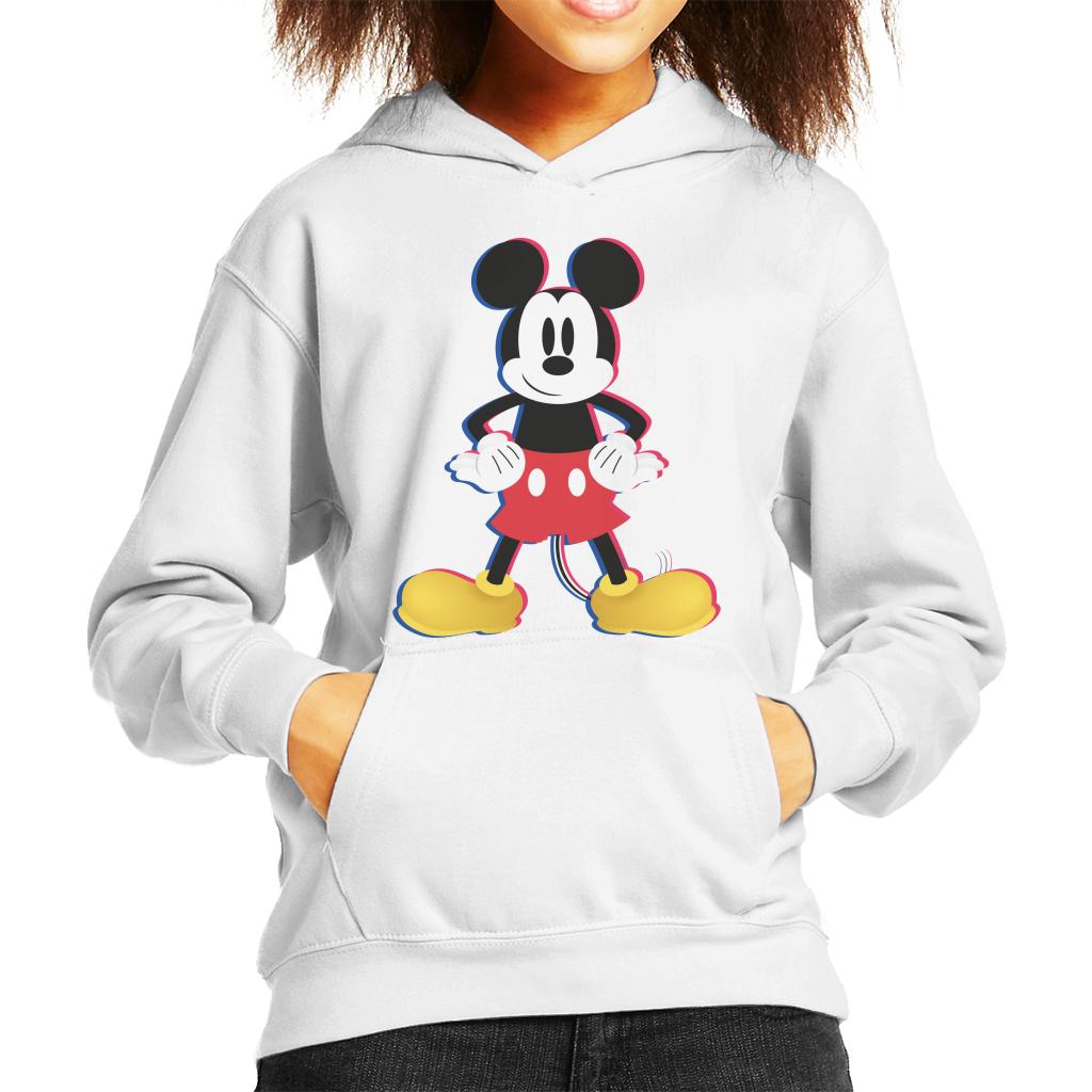 Disney Mickey Mouse 3D Effect Pose Kid's Hooded Sweatshirt-ALL + EVERY