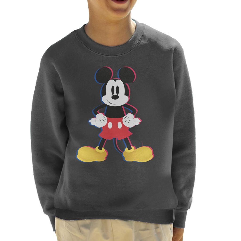 Disney Mickey Mouse 3D Effect Pose Kid's Sweatshirt-ALL + EVERY