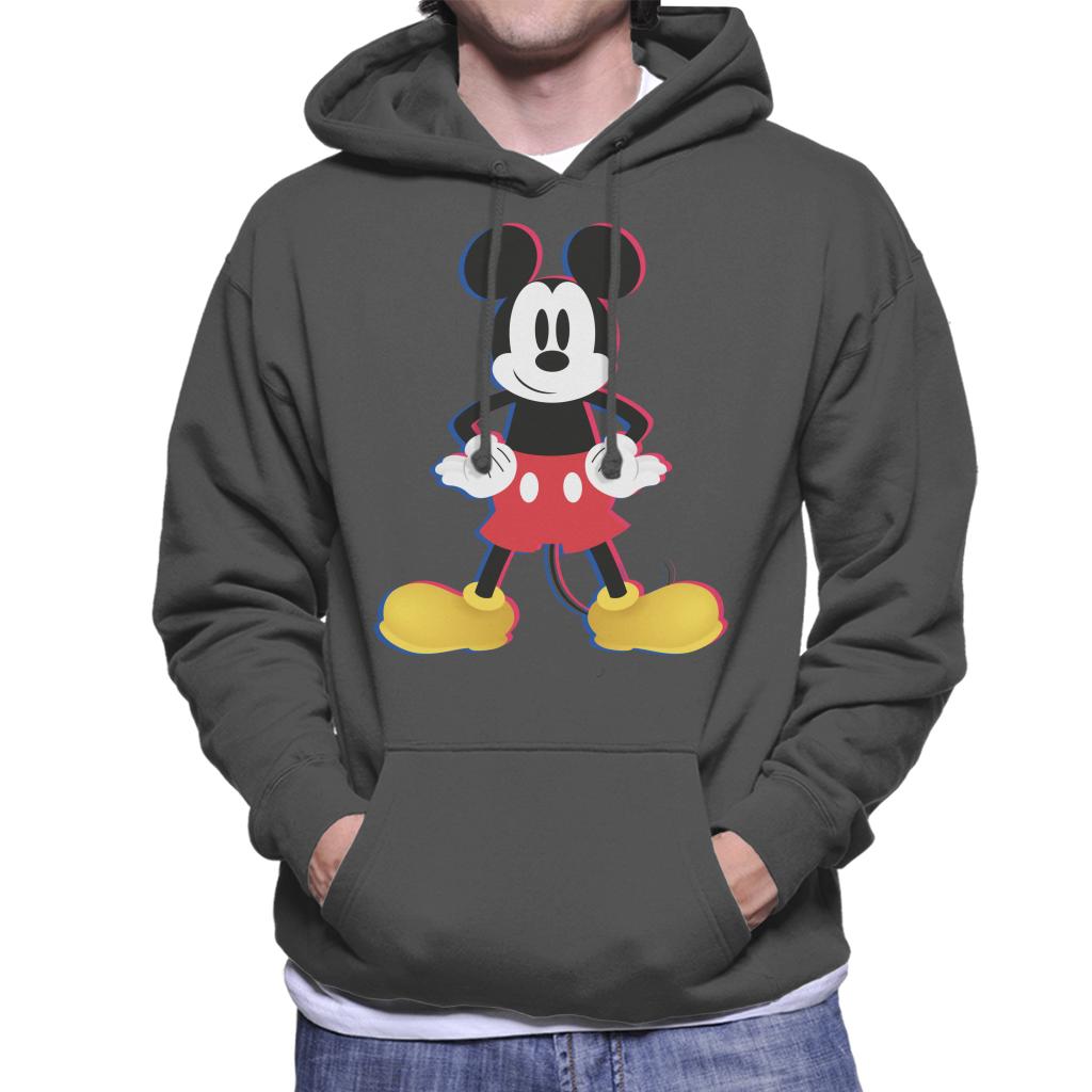 Disney Mickey Mouse 3D Effect Pose Men's Hooded Sweatshirt-ALL + EVERY