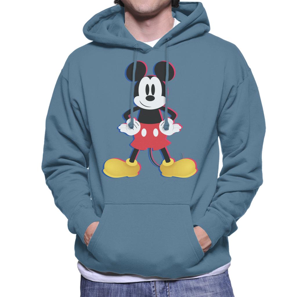 Disney Mickey Mouse 3D Effect Pose Men's Hooded Sweatshirt-ALL + EVERY