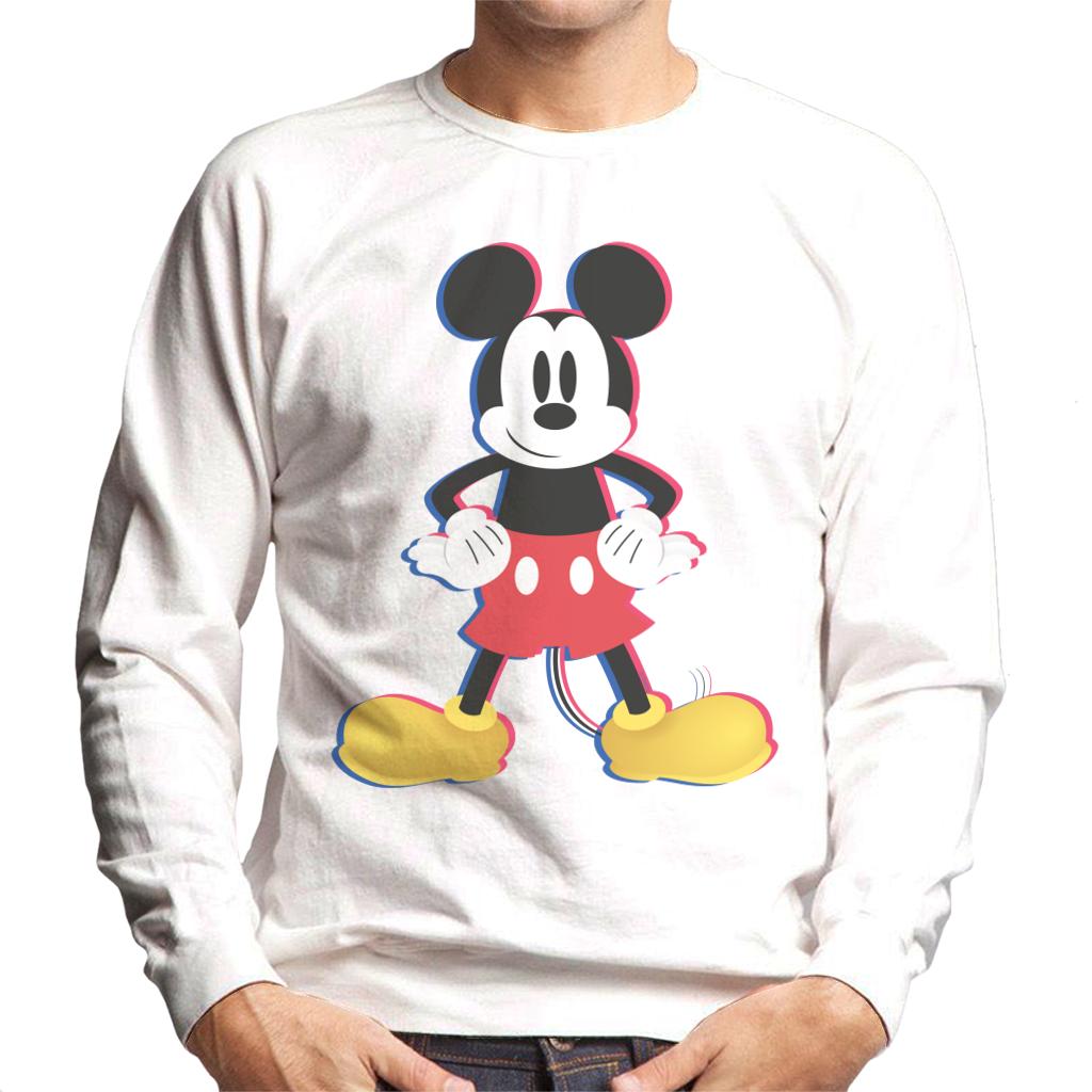 Disney Mickey Mouse 3D Effect Pose Men's Sweatshirt-ALL + EVERY