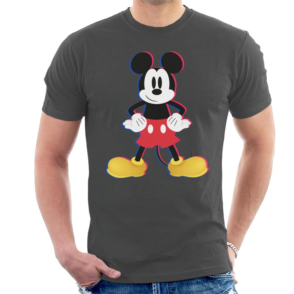 Disney Mickey Mouse 3D Effect Pose Men's T-Shirt-ALL + EVERY