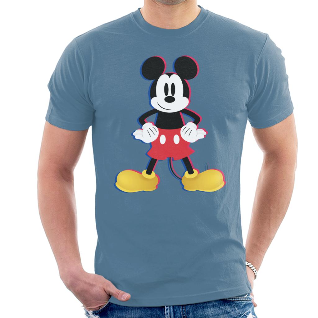 Disney Mickey Mouse 3D Effect Pose Men's T-Shirt-ALL + EVERY