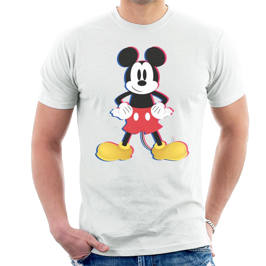 Disney Mickey Mouse 3D Effect Pose Men's T-Shirt-ALL + EVERY