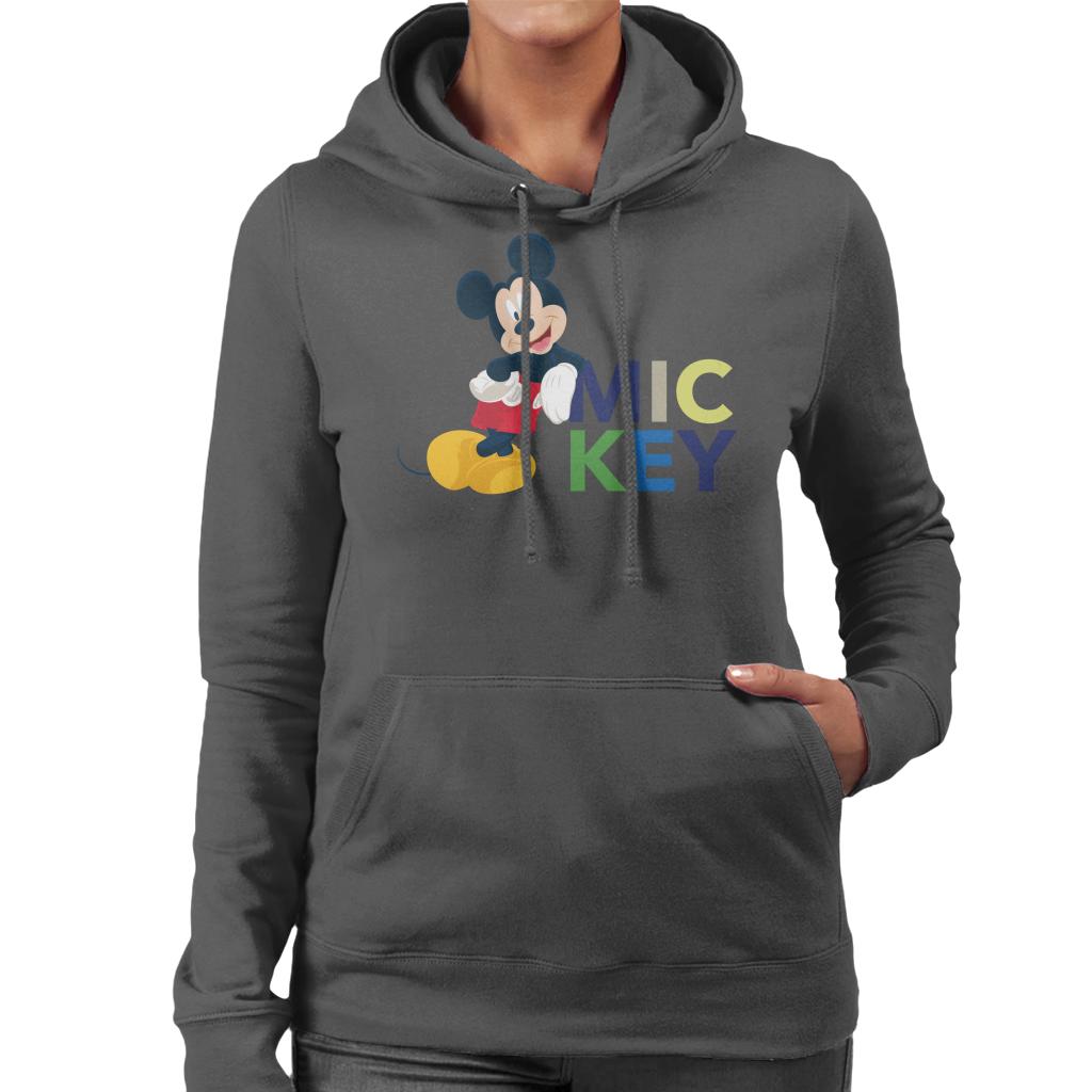 Disney Mickey Mouse Cool Lean Women's Hooded Sweatshirt-ALL + EVERY