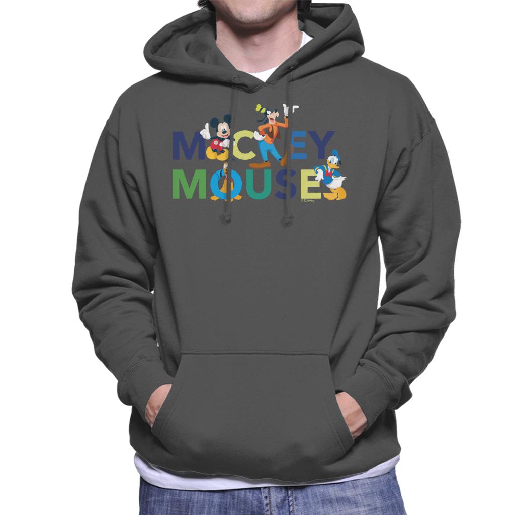 Disney Mickey Mouse And Friends Colour Logo Men's Hooded Sweatshirt-ALL + EVERY