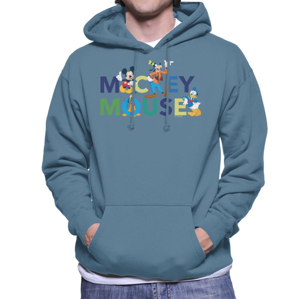 Disney Mickey Mouse And Friends Colour Logo Men's Hooded Sweatshirt-ALL + EVERY