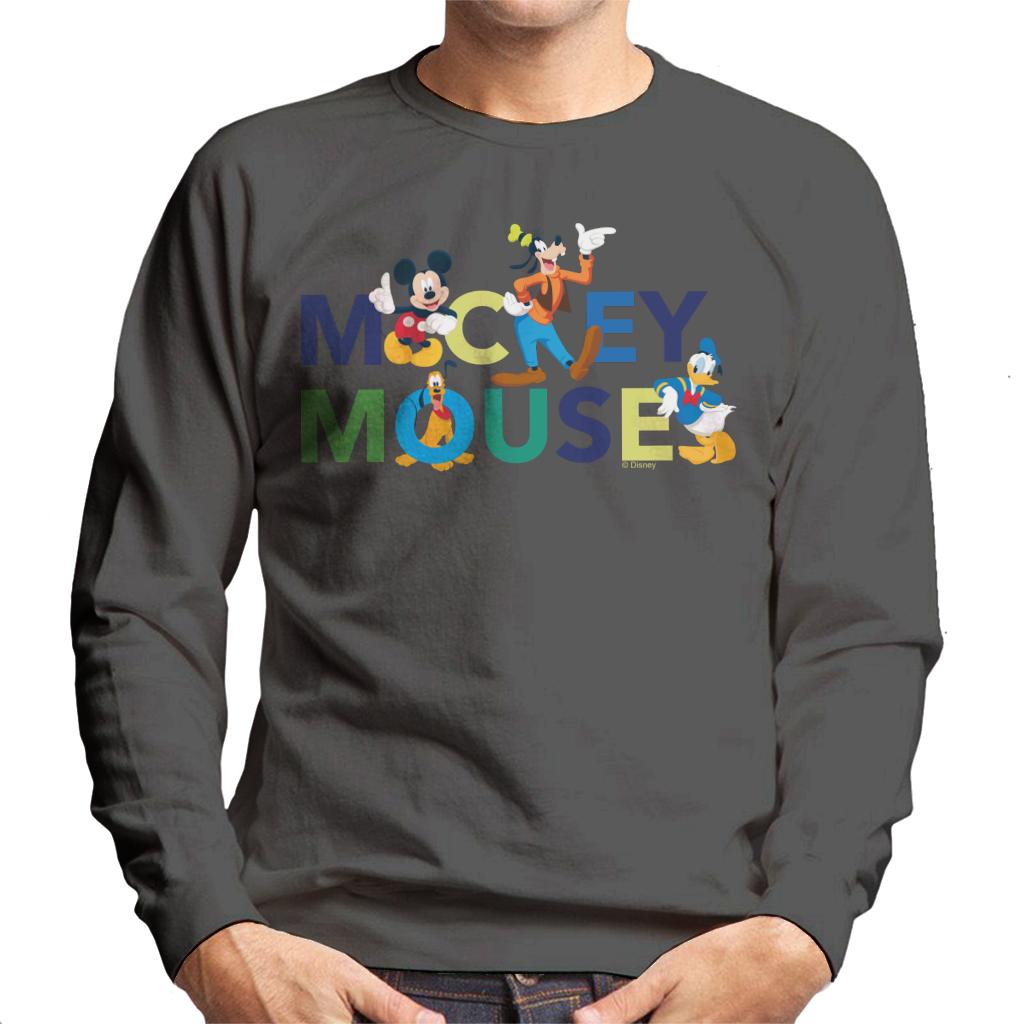 Disney Mickey Mouse And Friends Colour Logo Men's Sweatshirt-ALL + EVERY