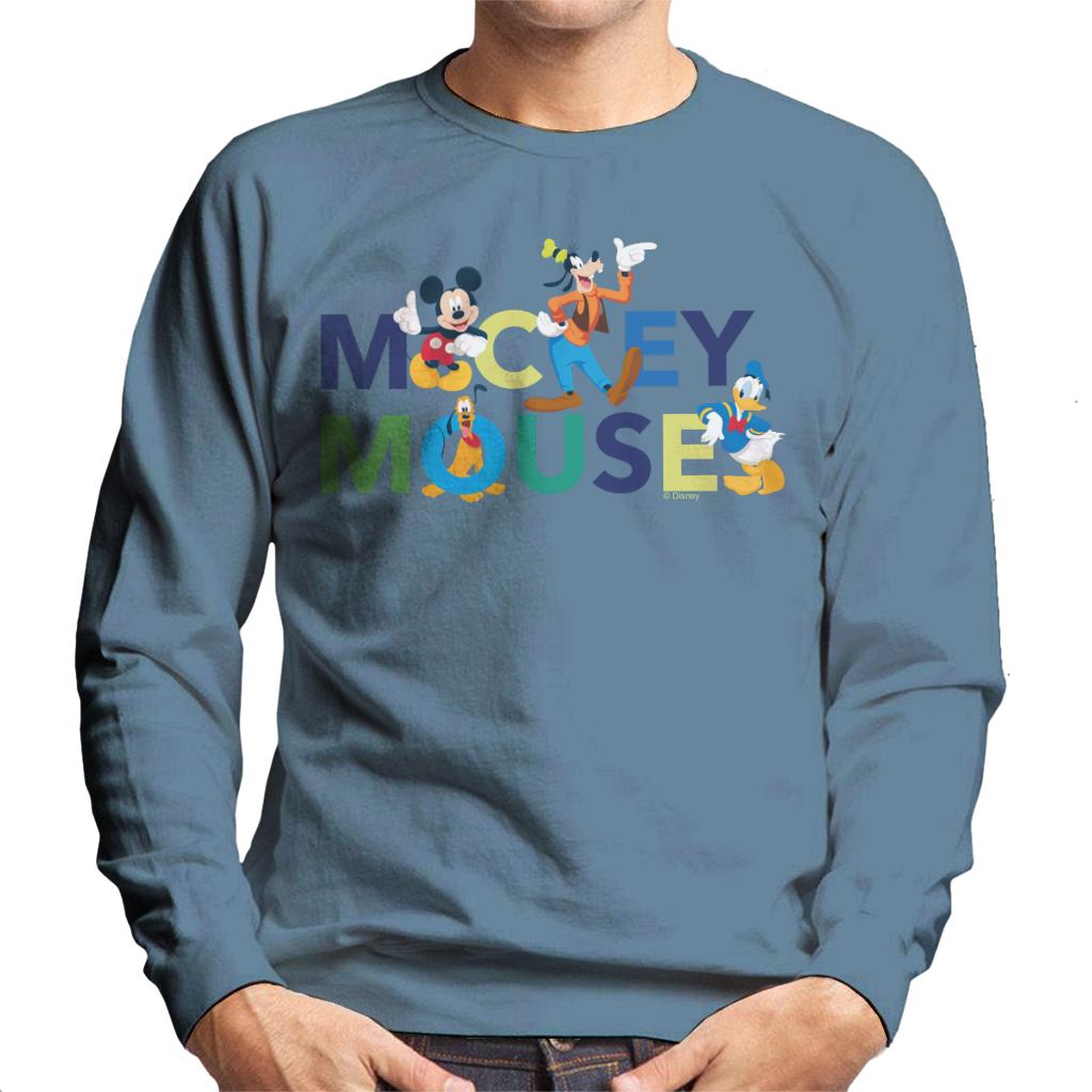 Disney Mickey Mouse And Friends Colour Logo Men's Sweatshirt-ALL + EVERY