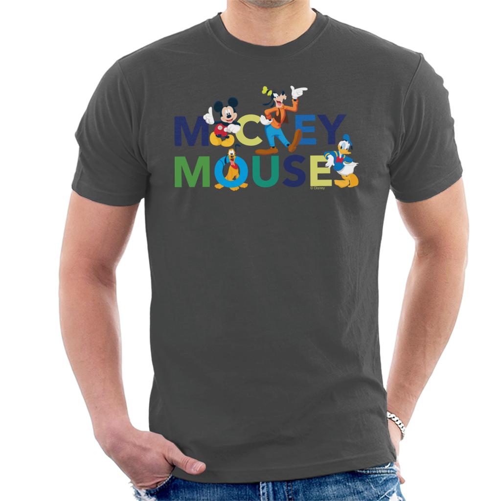 Disney Mickey Mouse And Friends Colour Logo Men's T-Shirt-ALL + EVERY