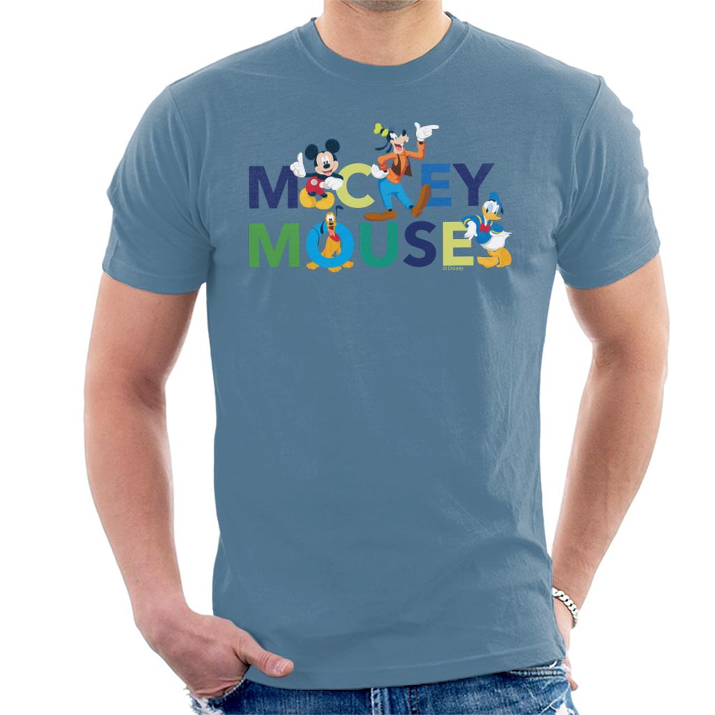 Disney Mickey Mouse And Friends Colour Logo Men's T-Shirt-ALL + EVERY